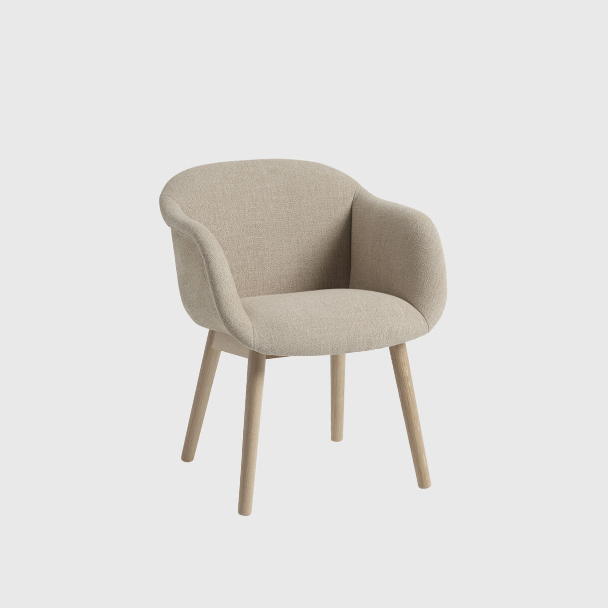 Fiber Soft Armchair Wood Base, Ecriture 240