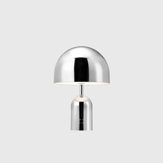 Bell Portable V2 Table Lamp, High Gloss Silver