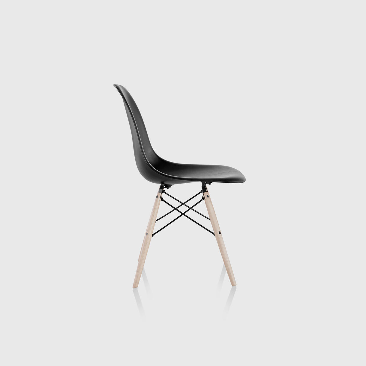 Eames Moulded Wood Side Chair, Dowel Base