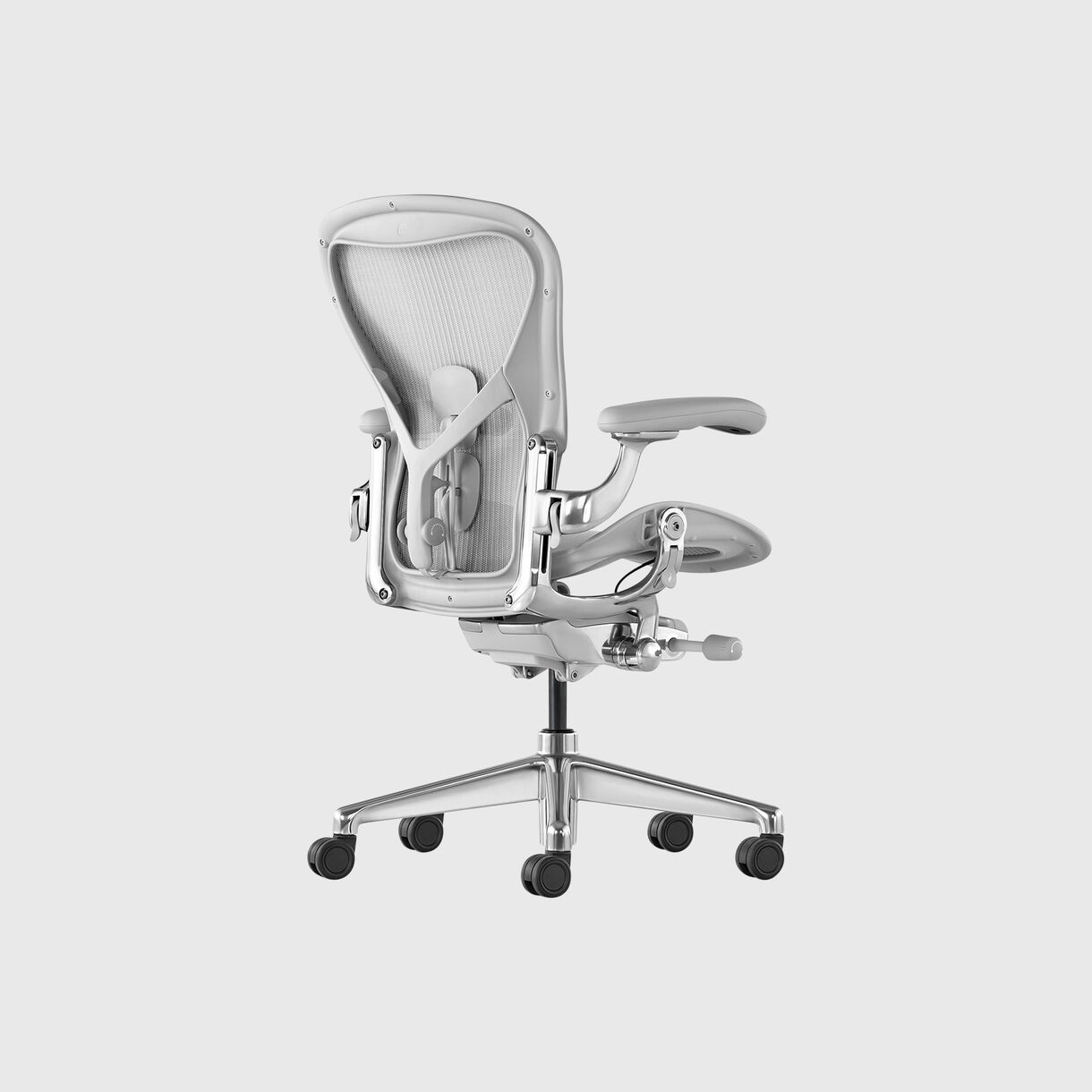 Aeron Chair, Size B, Mineral, Polished Aluminium