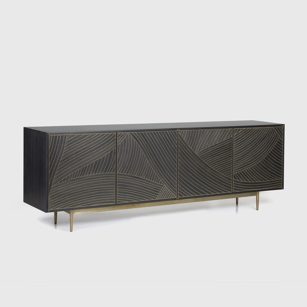 4-Door Dhow Cabinet in Charcoal