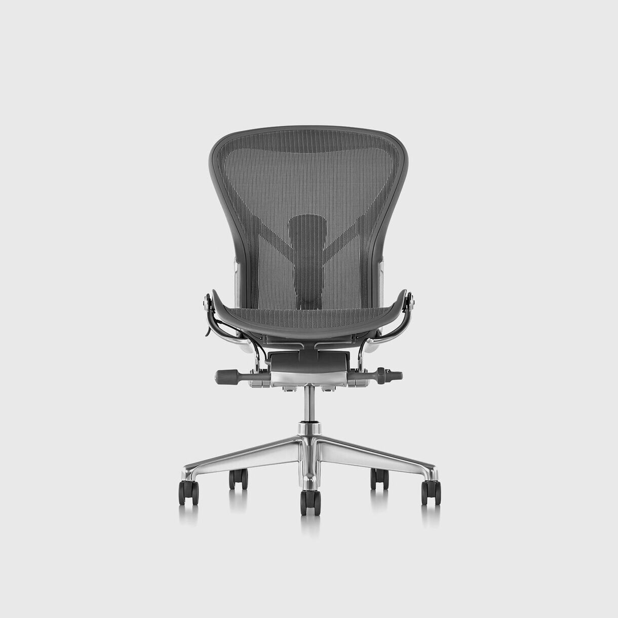 Aeron Chair, Carbon & Polished Aluminium, No Arms
