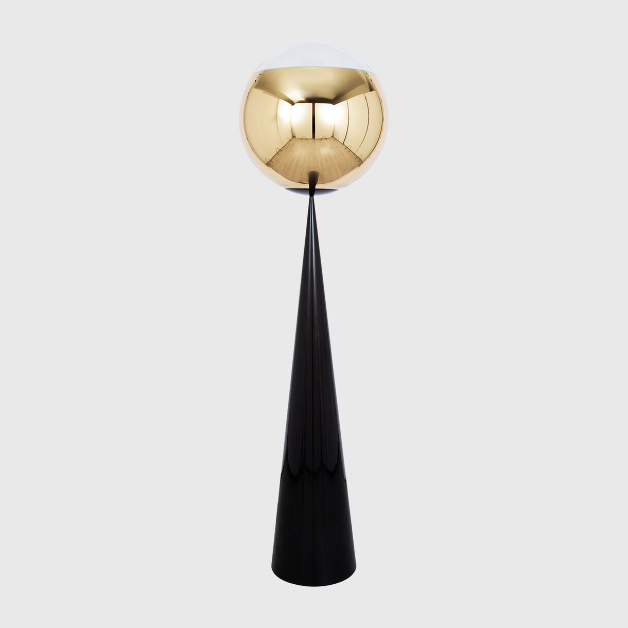 Mirror Ball Cone Fat Floor Lamp, &Oslash; 500mm, Gold