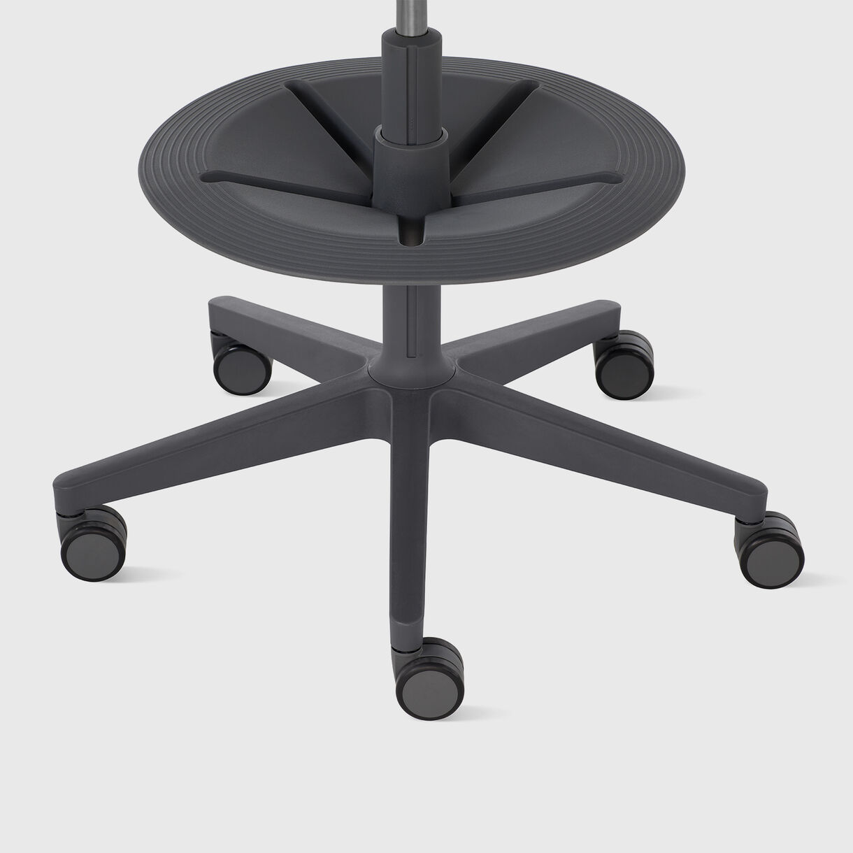Zeph Multipurpose Stool, Fixed Arms, Carbon