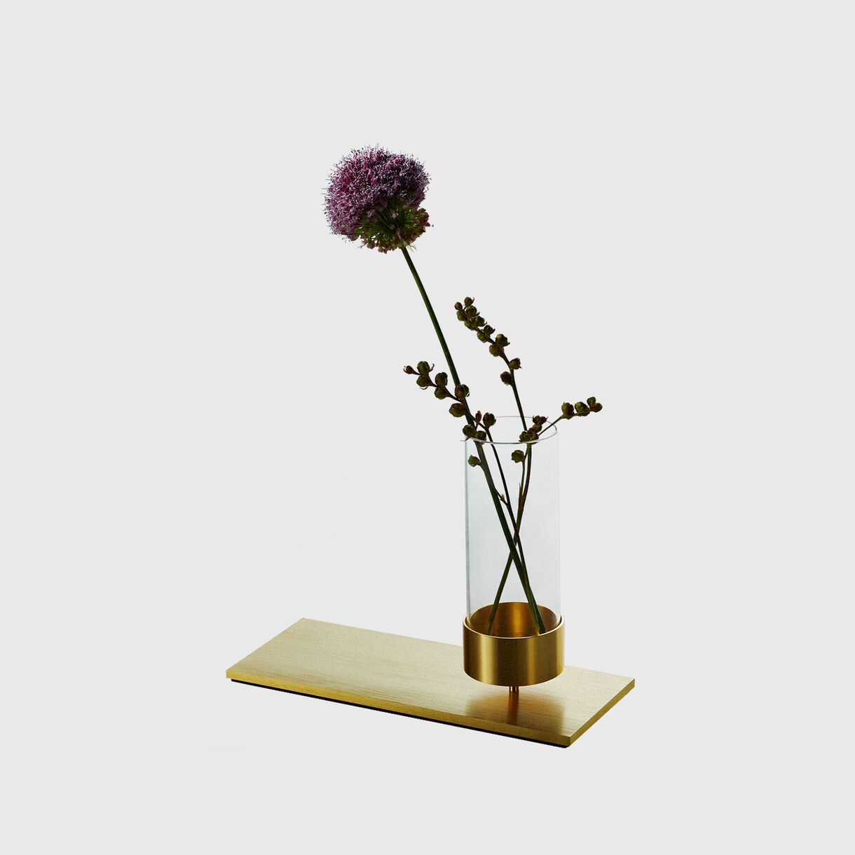 Machined Vase, Brass