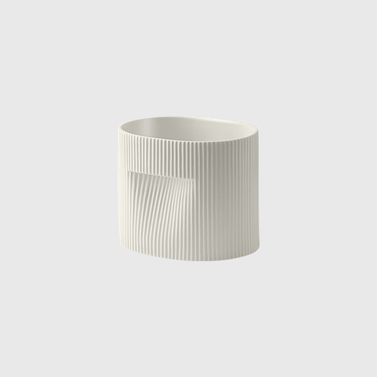Ridge Planter, Off-White, Small