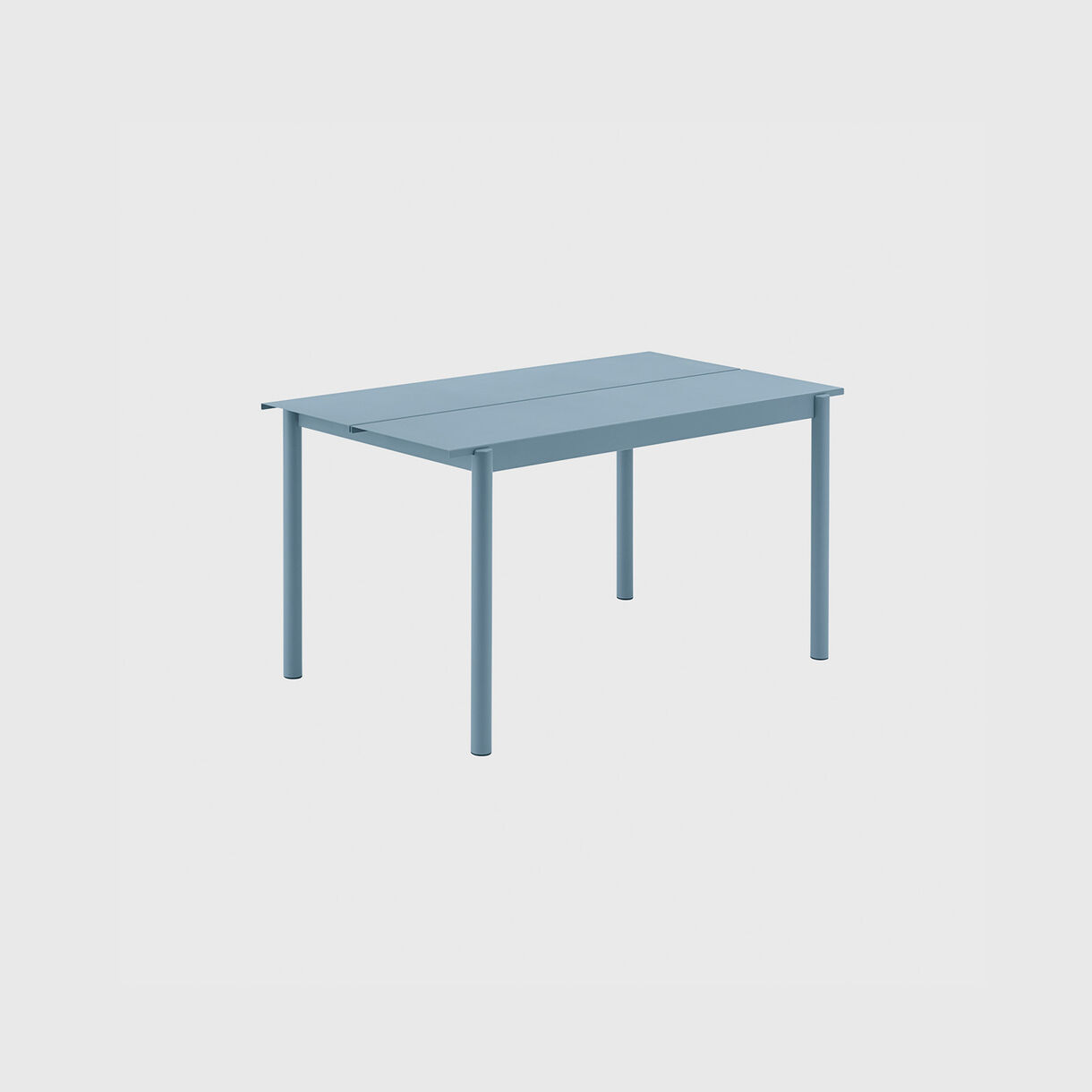 Linear Steel Table, Small, Pale Blue