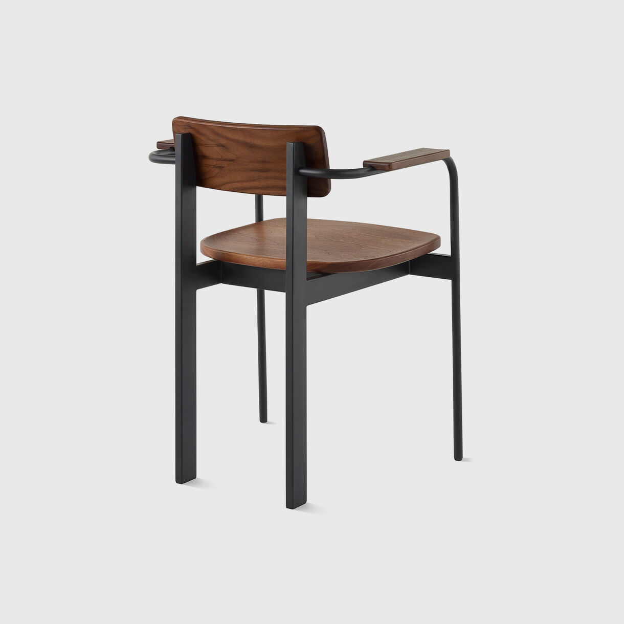 Betwixt Chair with Arms, Walnut & Black