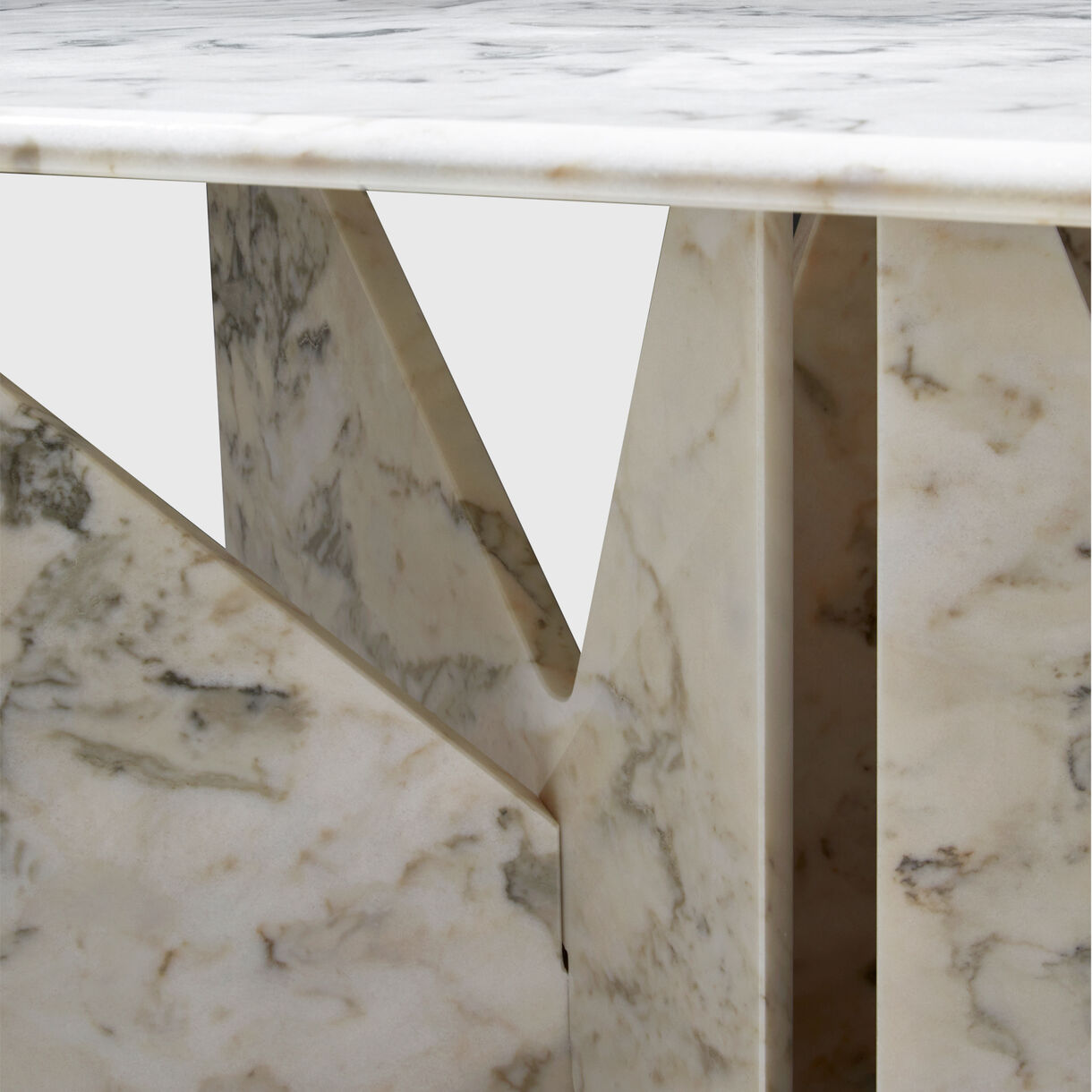 Lamina Dining Table, White Marble