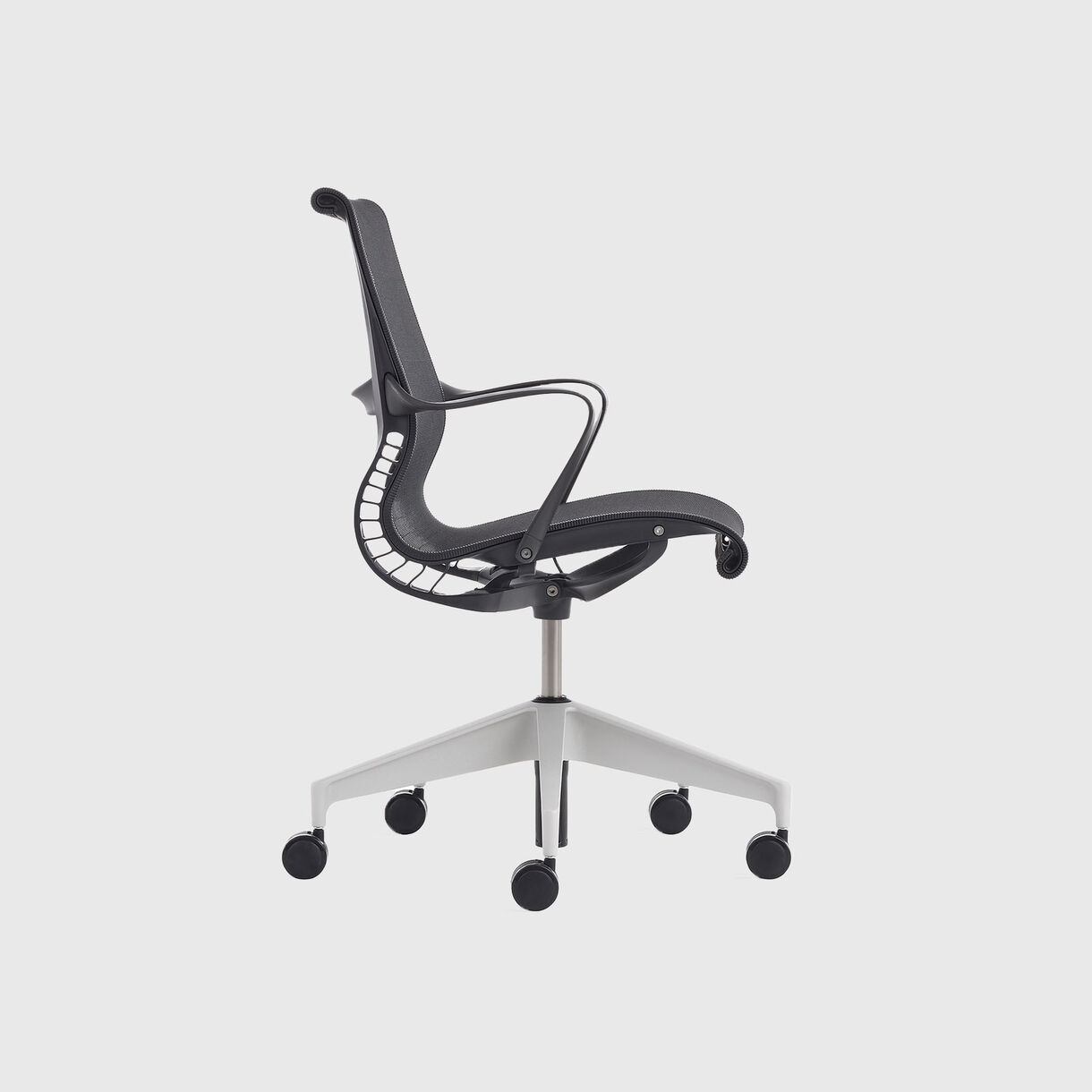 Setu Chair - Graphite Intercept, Graphite Frame, Silver Alloy Base