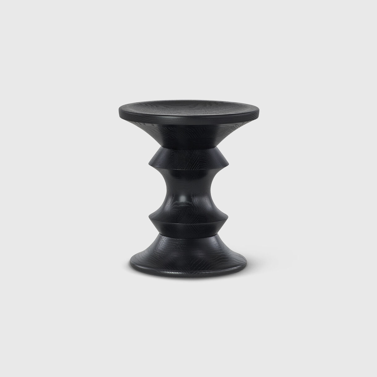 Eames Turned Stool, Shape A, Ebony