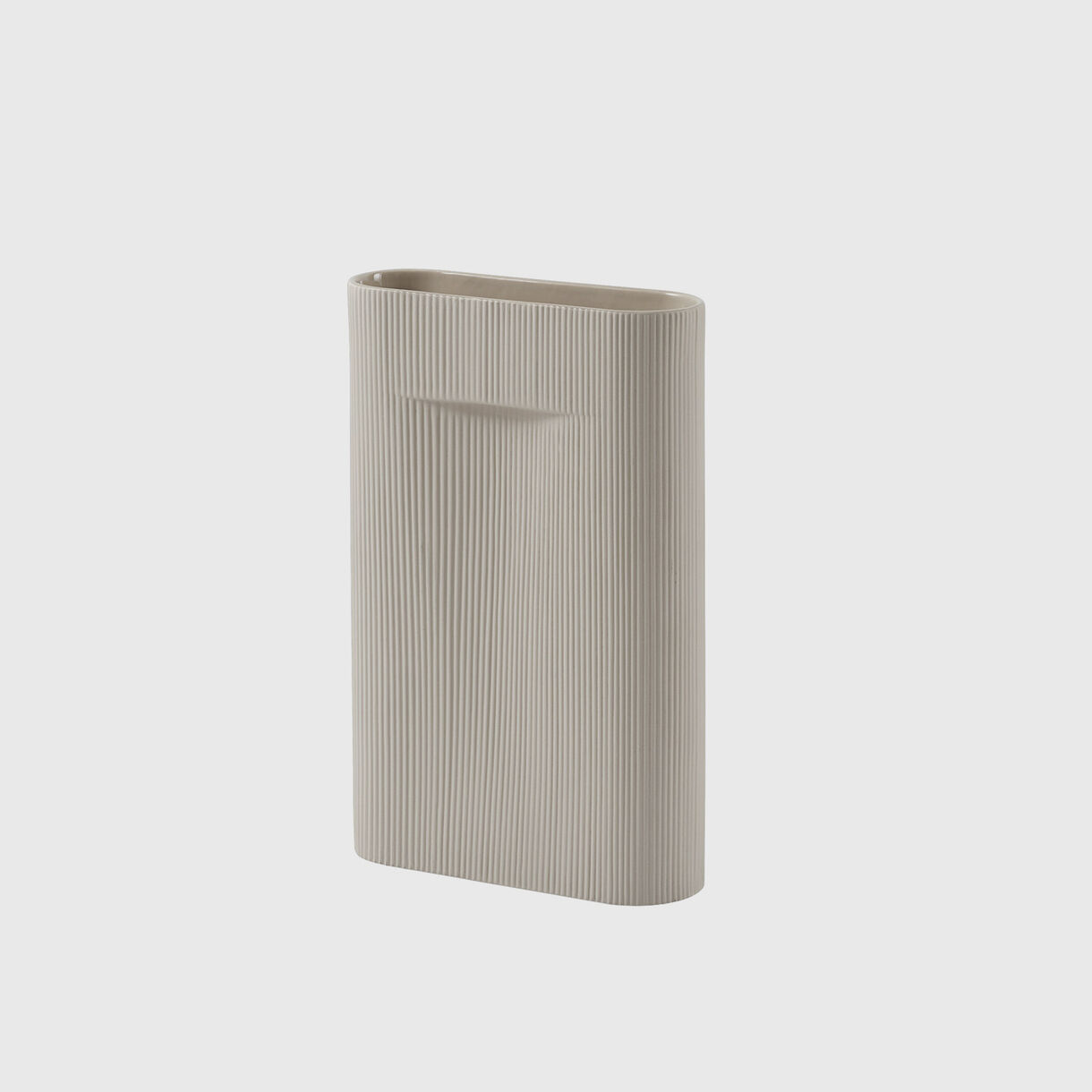 Ridge Vase, Large, Beige