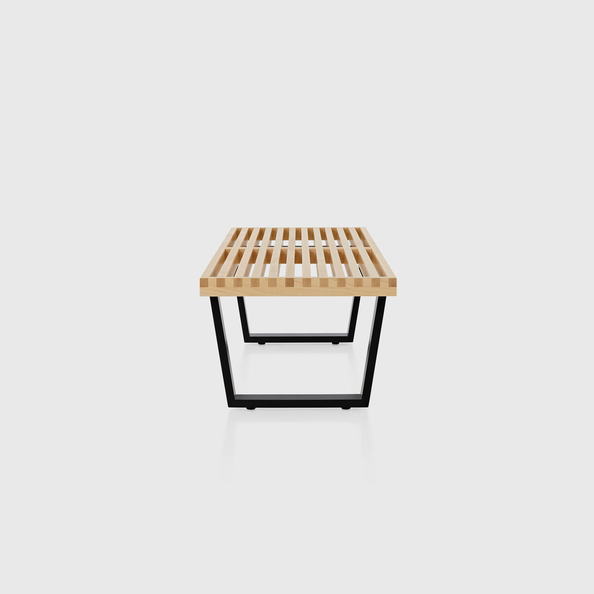 Nelson Platform Bench, 48", Natural Maple & Ebony