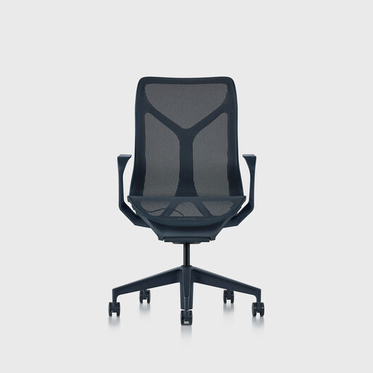 Cosm Chair, Nightfall, Mid Back, Fixed Arms