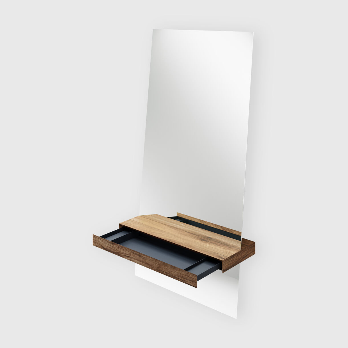 Guillotine Mirror, Walnut