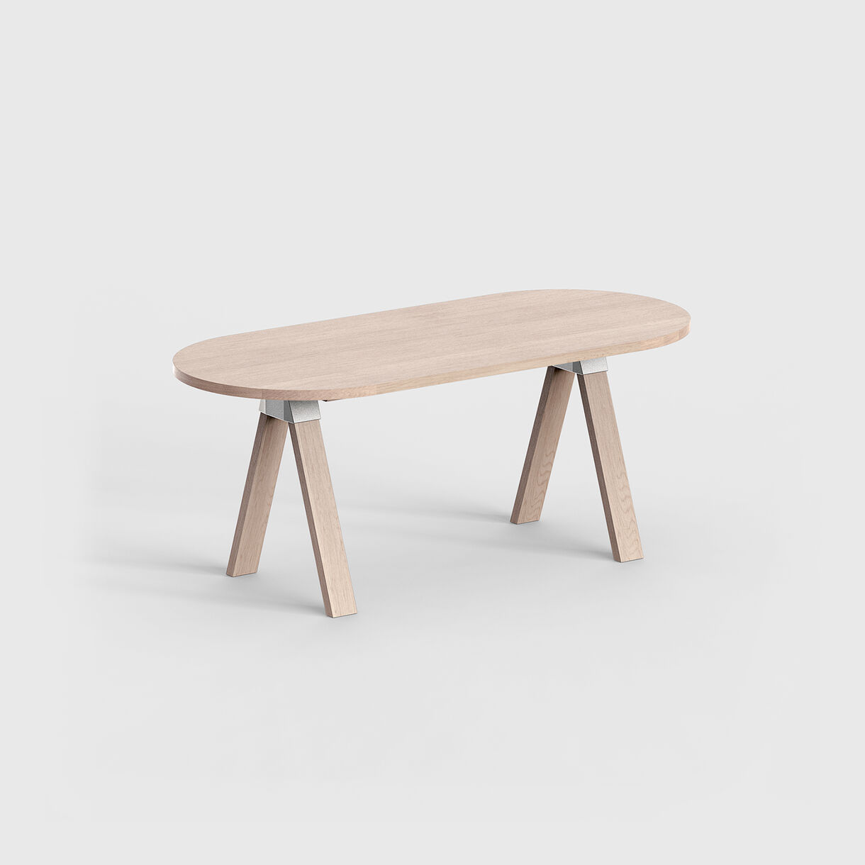 A-Joint Oval Table, 1800mm, Ash & Aluminium