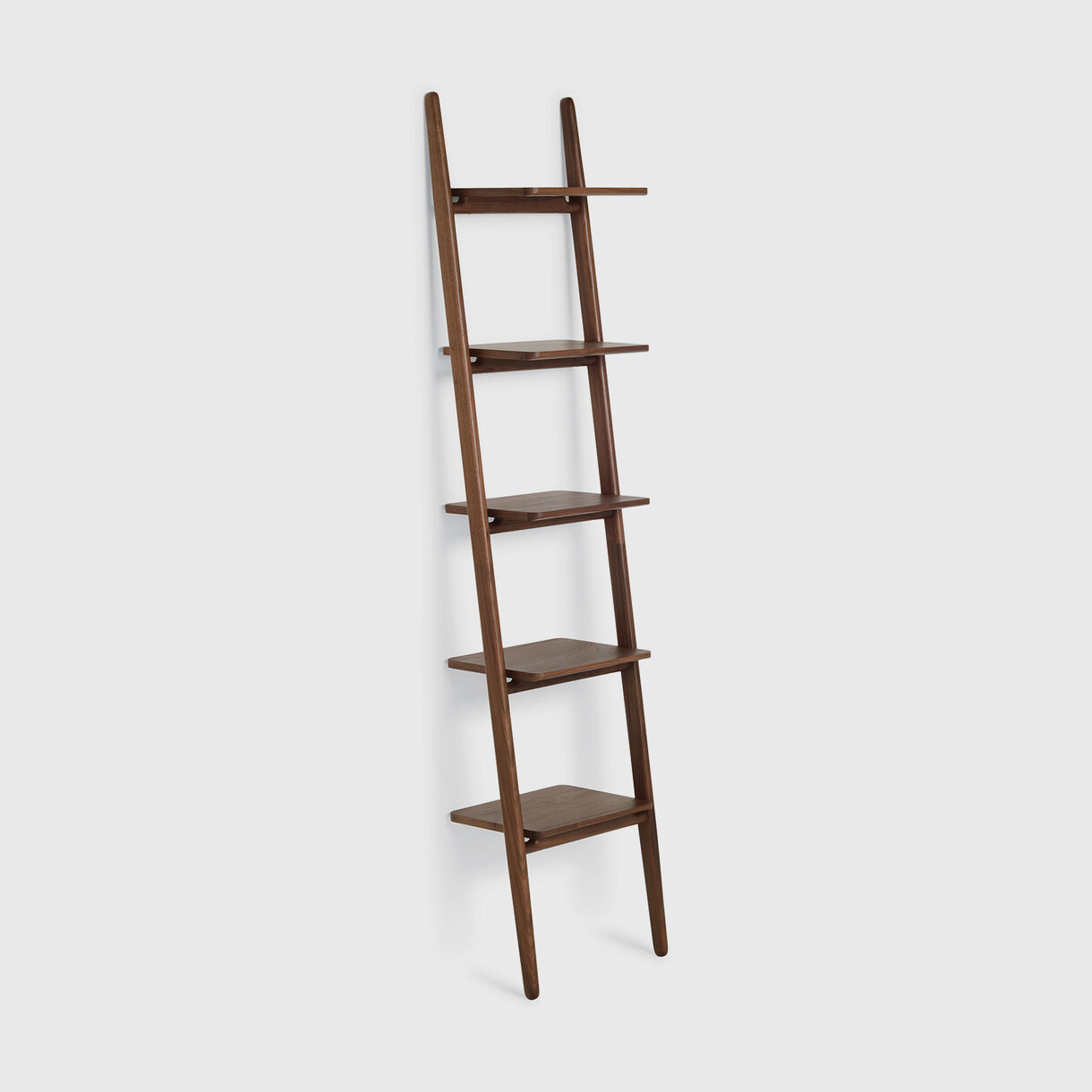 Folk Narrow Ladder Shelving, Walnut
