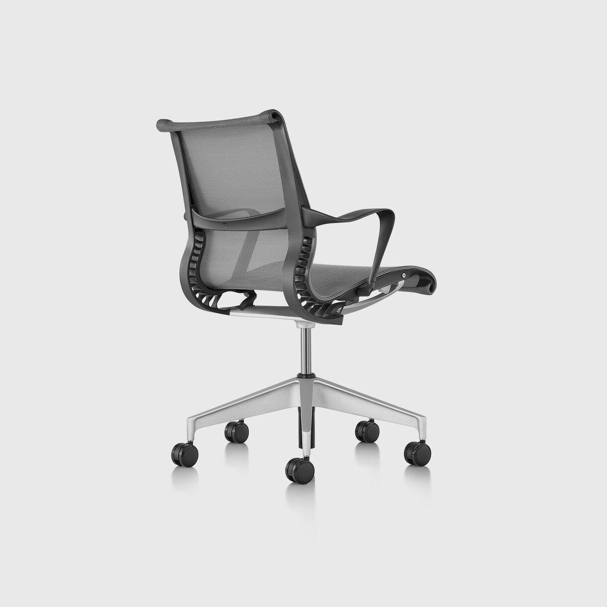 Setu Chair - Graphite, Graphite Frame, Silver Alloy Base