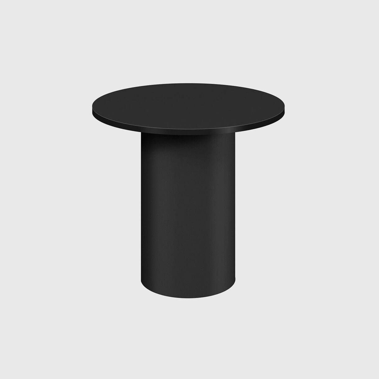 Enoki Metal Side Table, High, Jet Black