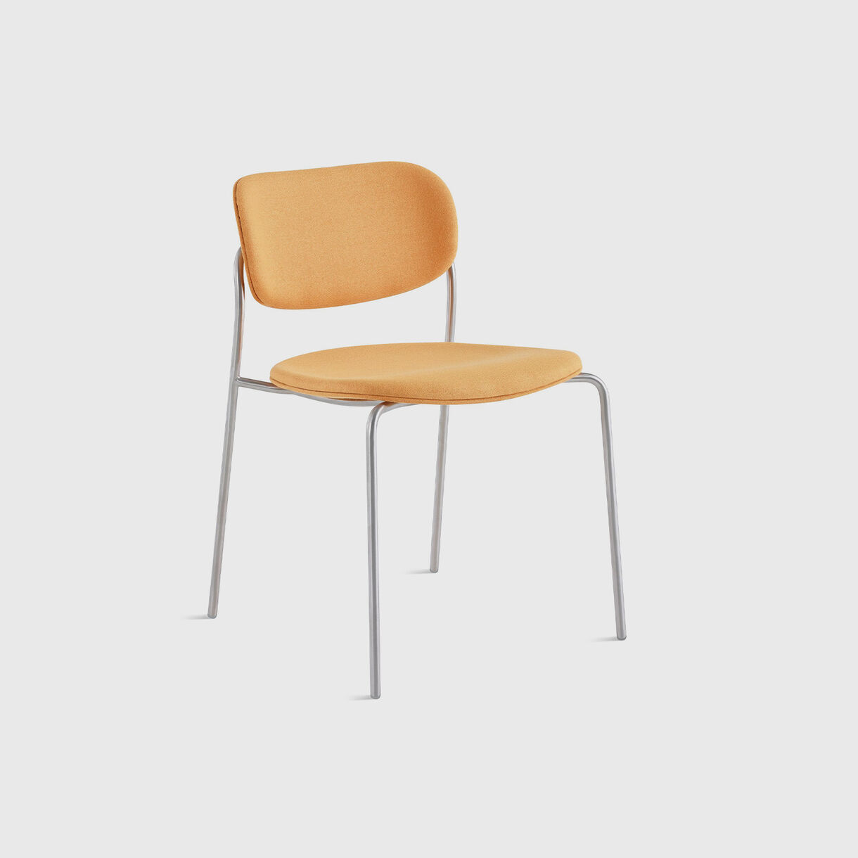 Portrait Chair, Panno di Dolce - Orange & Chrome