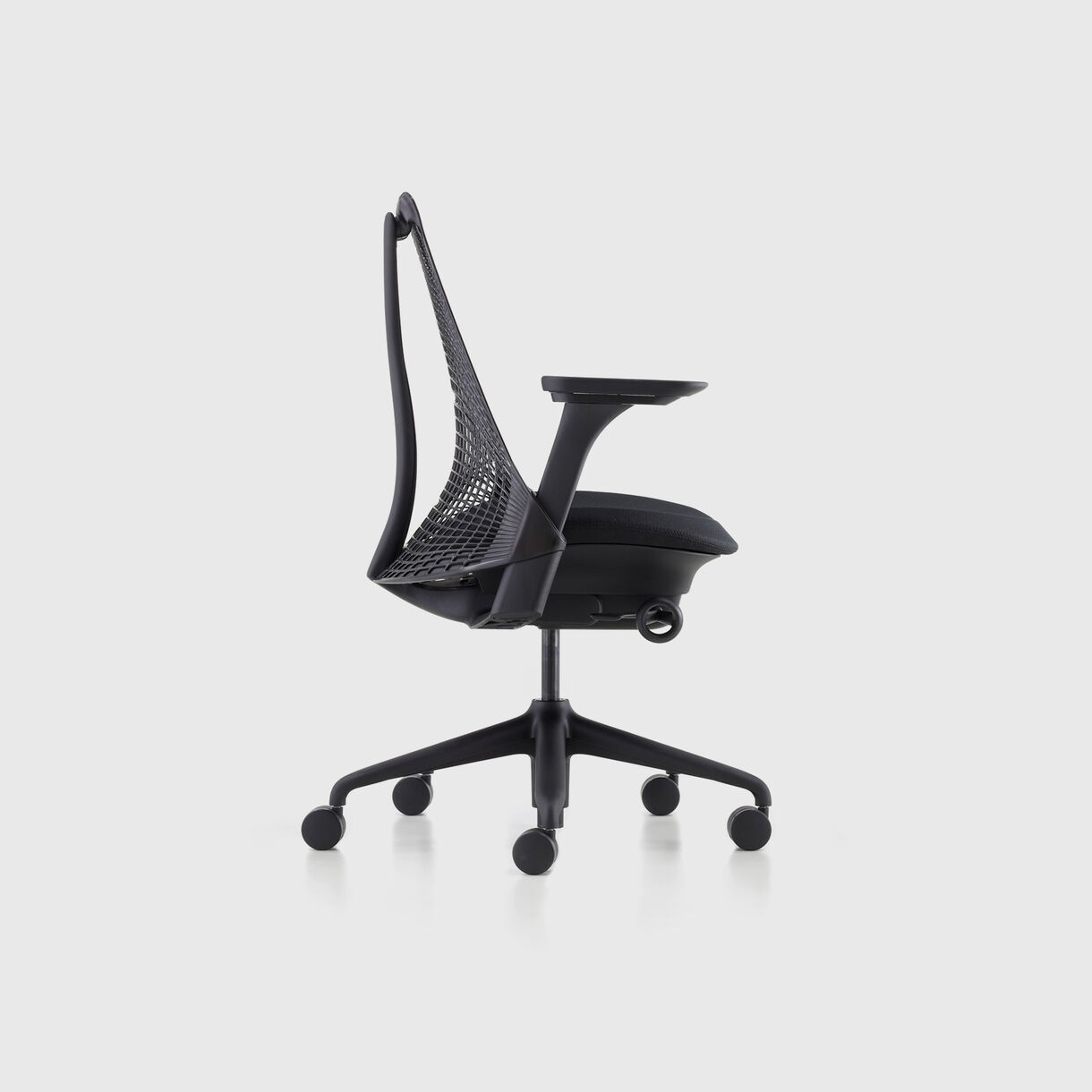 Sayl Chair, Black Base & Zen Onyx Upholstery
