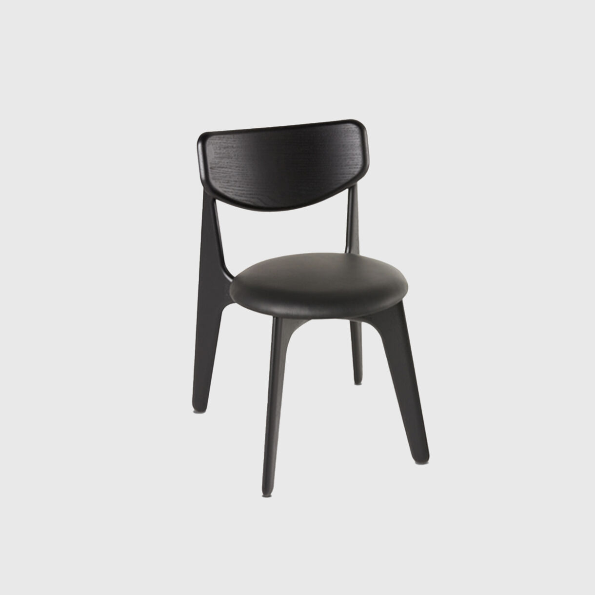 Slab Side Chair, Black, Upholstered