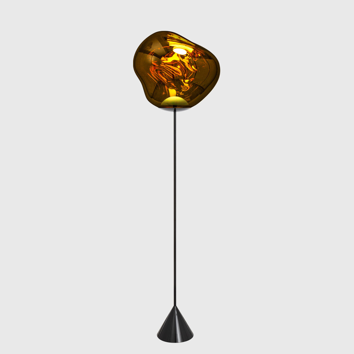 Melt Cone Slim Floor Lamp, Gold