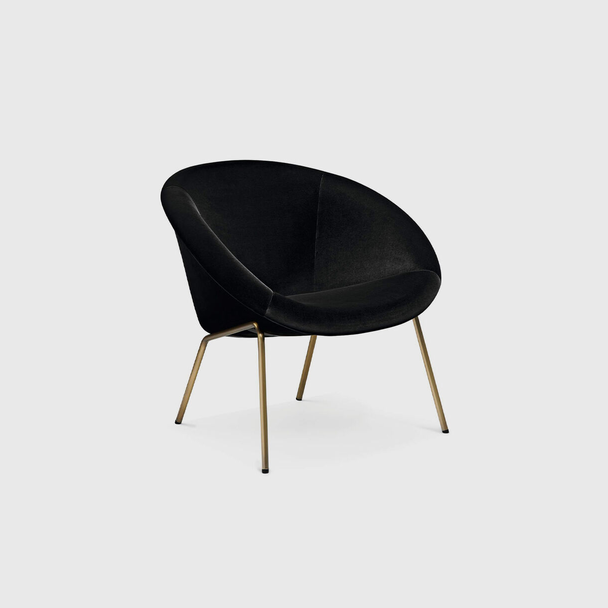 369 Chair in Brass with Black Velvet