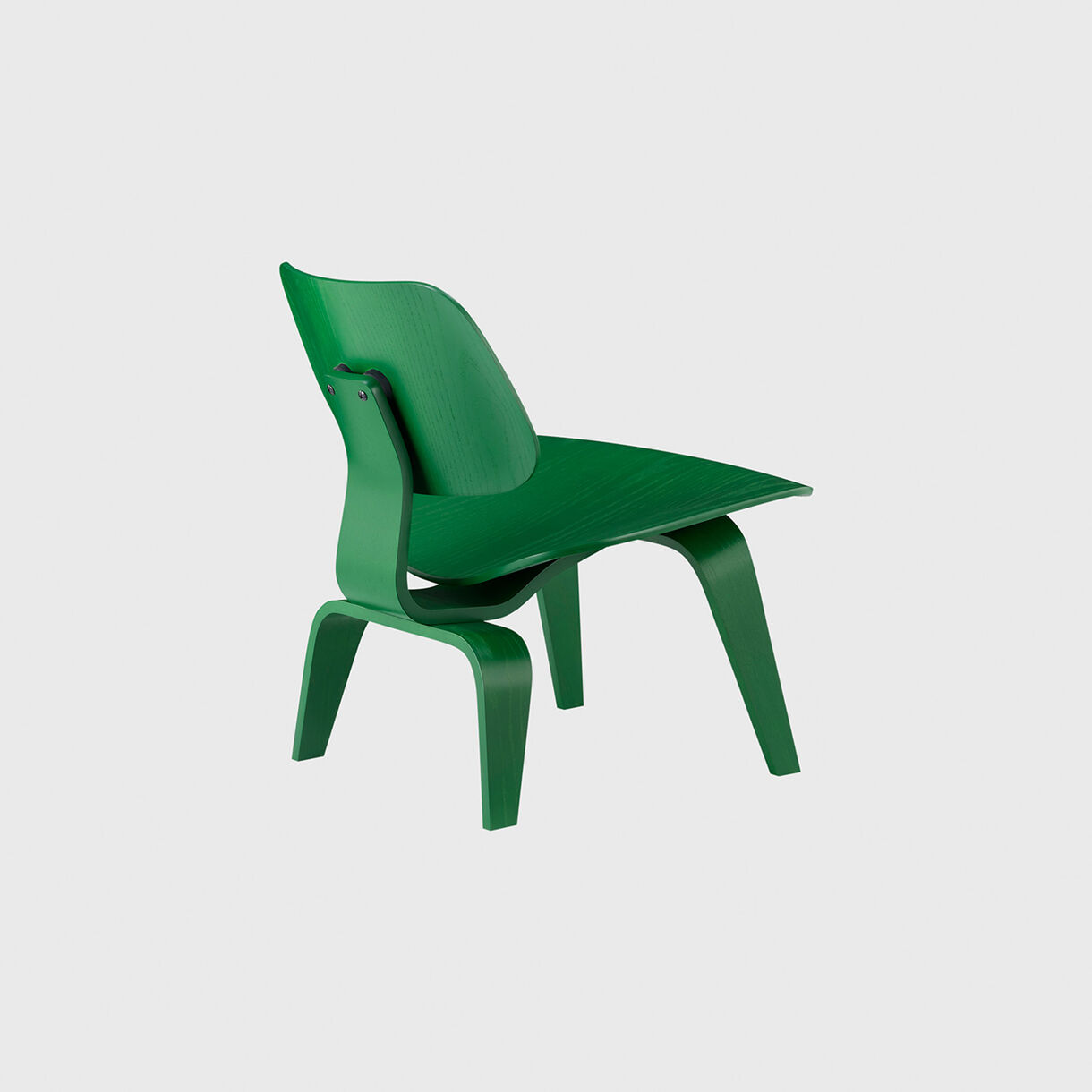Eames Moulded Plywood Lounge Chair, Wood Base, Forest Stain