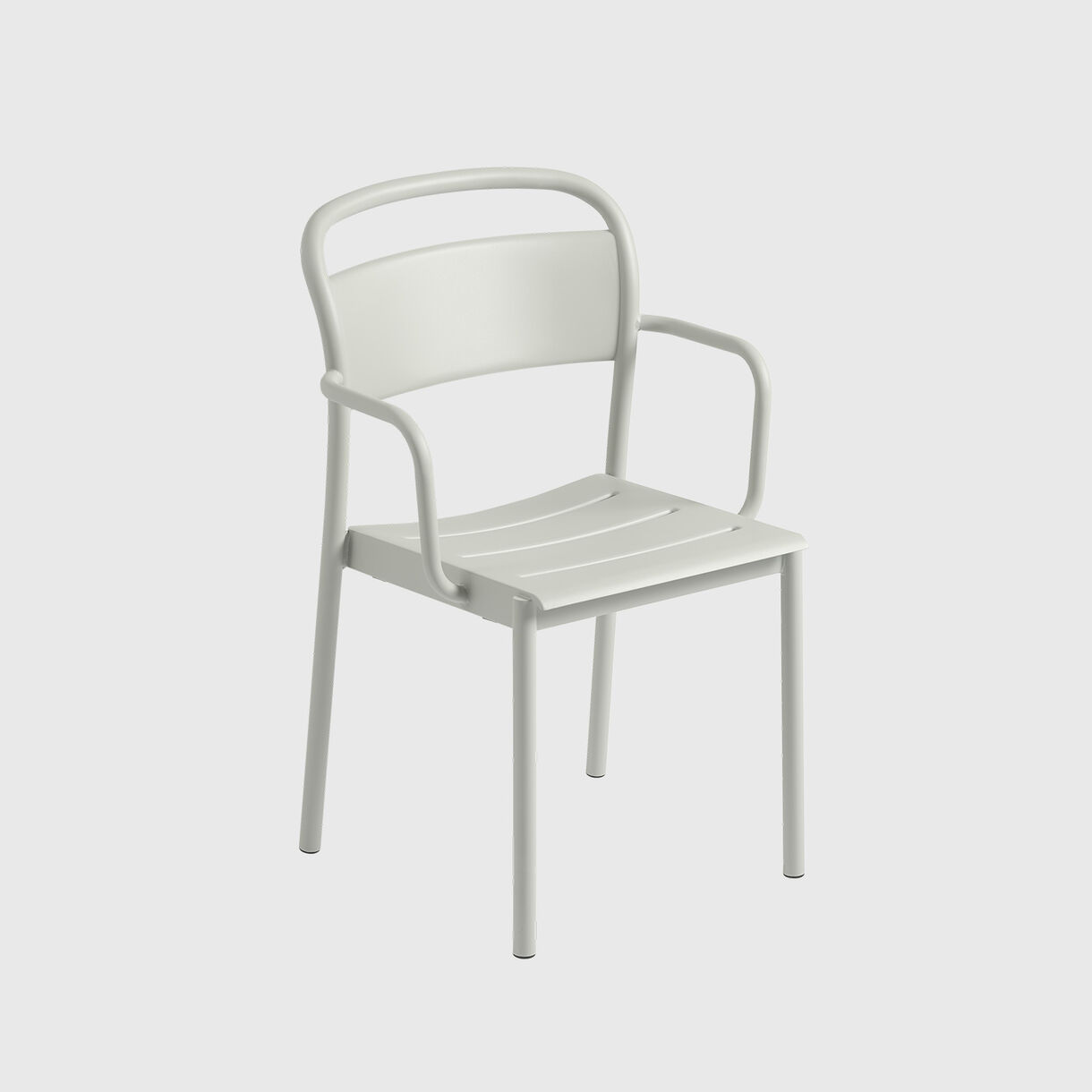 Linear Steel Armchair, Grey