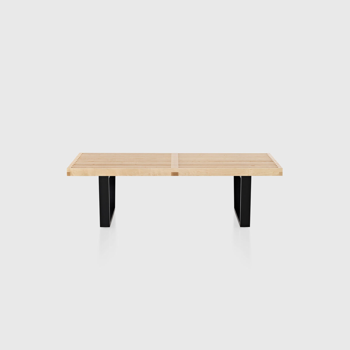 Nelson Platform Bench, 48", Natural Maple & Ebony