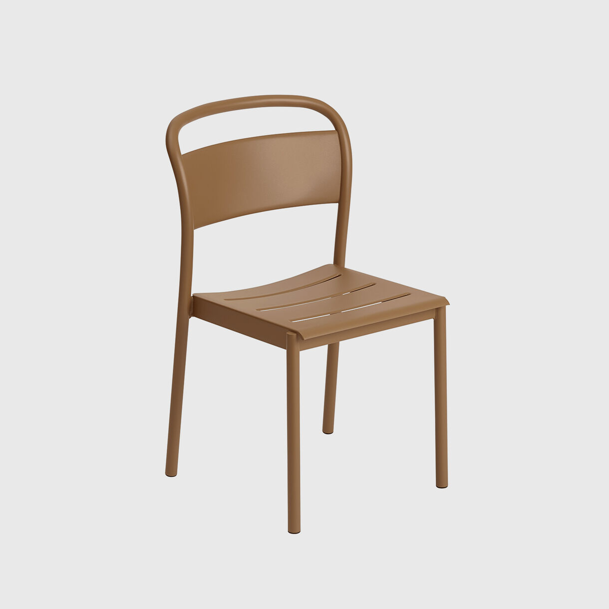 Linear Steel Side Chair, Burnt Orange