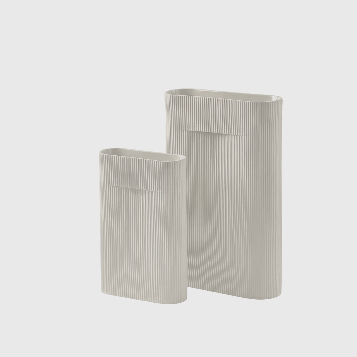 Ridge Vases, Off-White