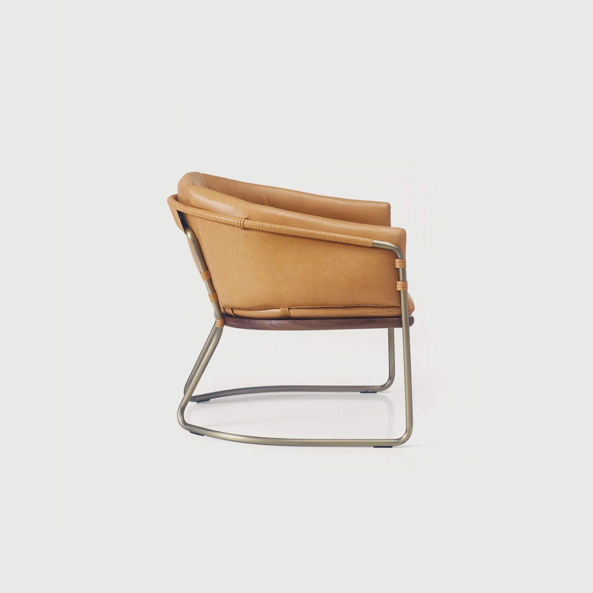 Geometric Armchair in Leather