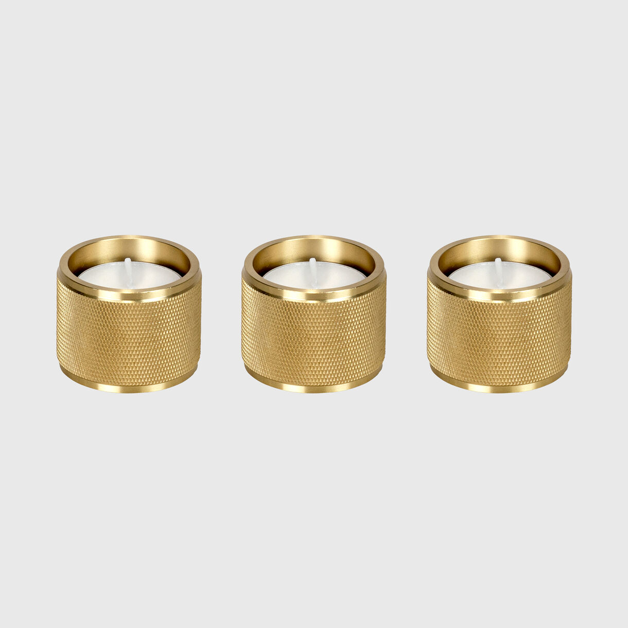 Tealight Candle Holder, Set of 3, Brass