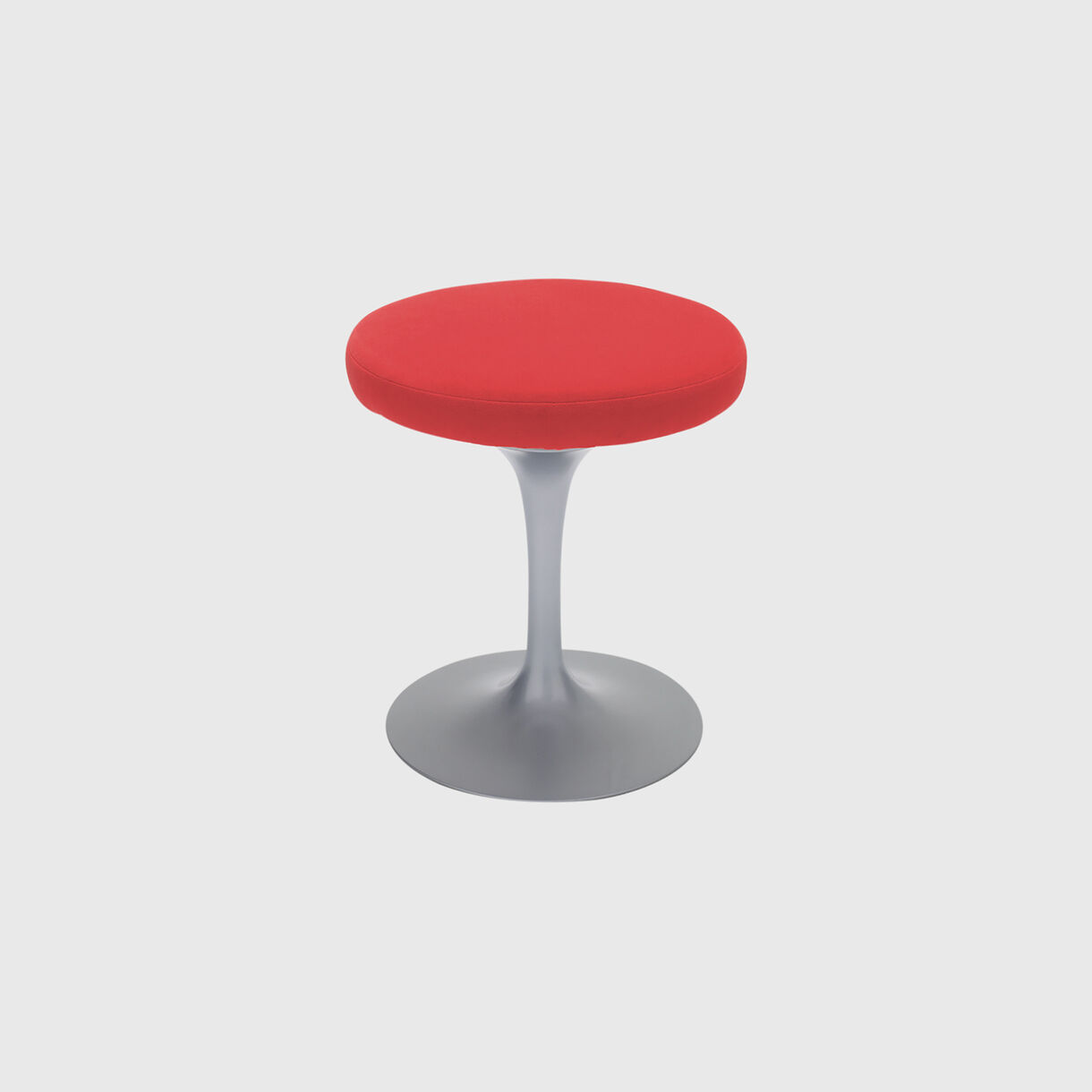 Tulip Stool, Grey Base, Red