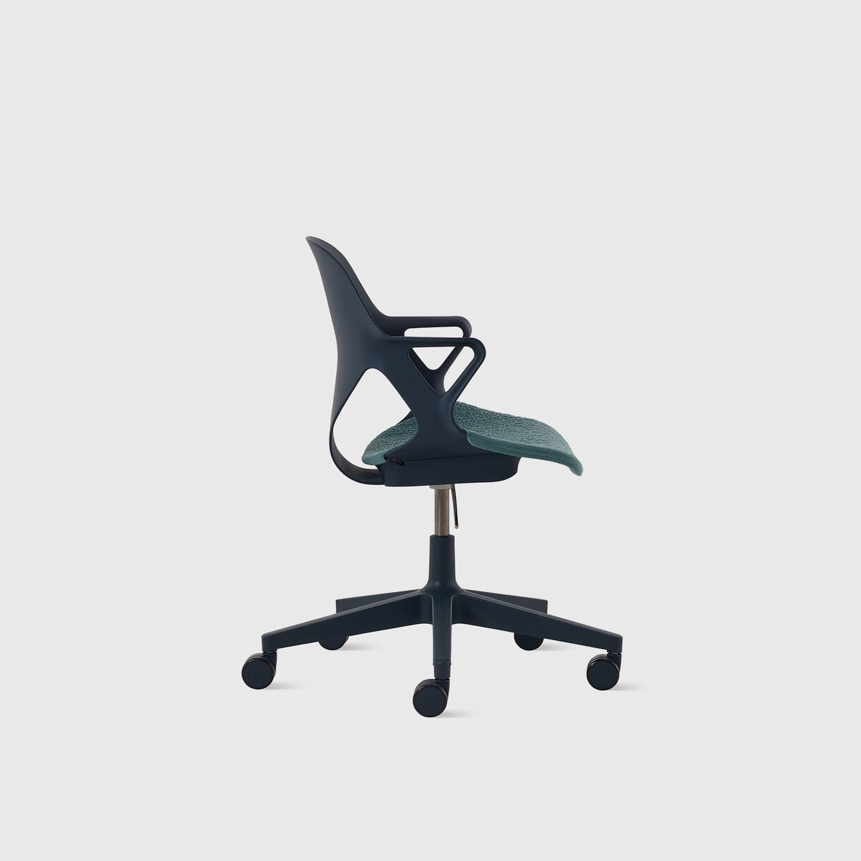 Zeph Multipurpose Chair, Fixed Arms, Nightfall & Glacier Upholstery