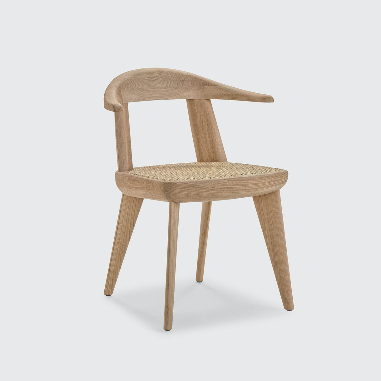 Brutus Armchair, White Oak, Raw Effect & Vienna Cane
