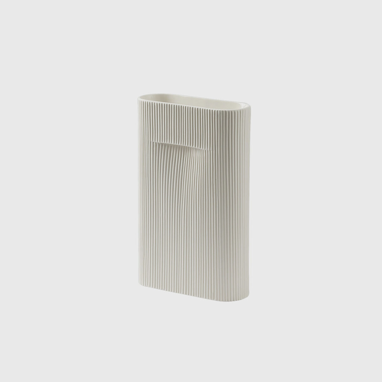 Ridge Vase, Small, Off-White