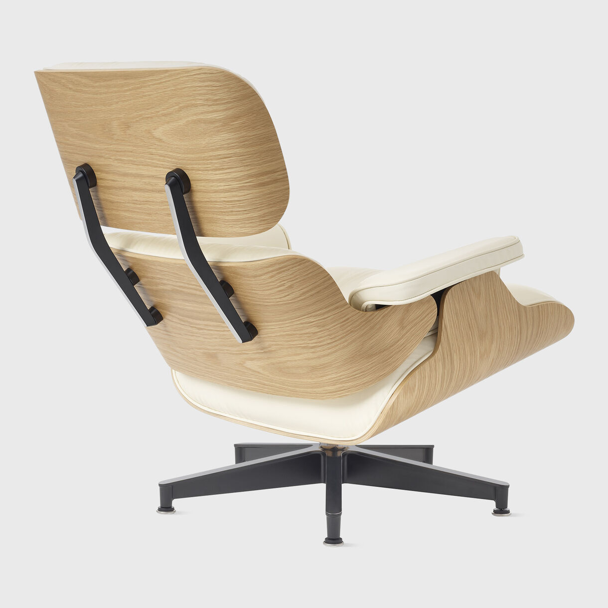 Eames Lounge and Ottoman, White Oak, Ivory Bamboo