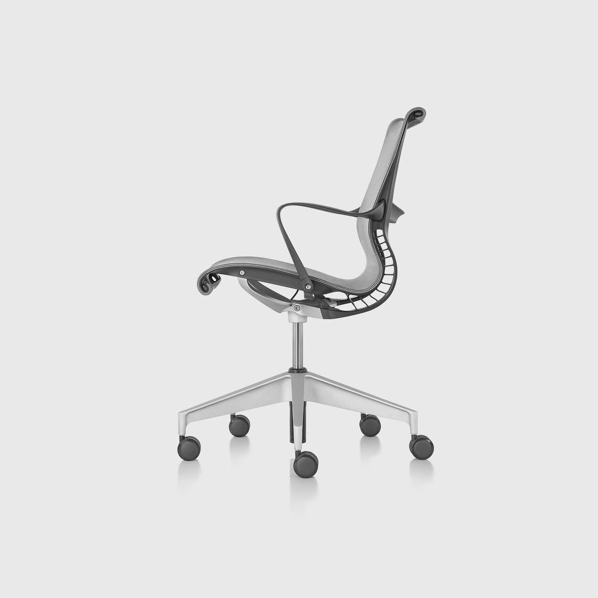 Setu Chair - Graphite, Graphite Frame, Silver Alloy Base