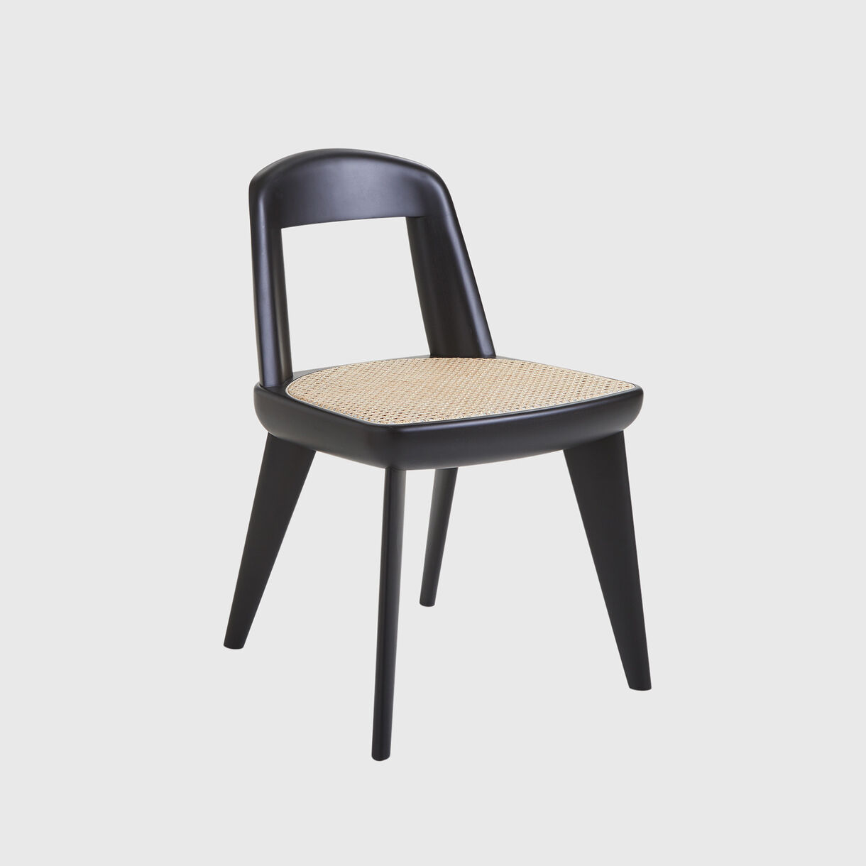 Brutus Chair Cane, Ebonized Beech, Natural Vienna Cane
