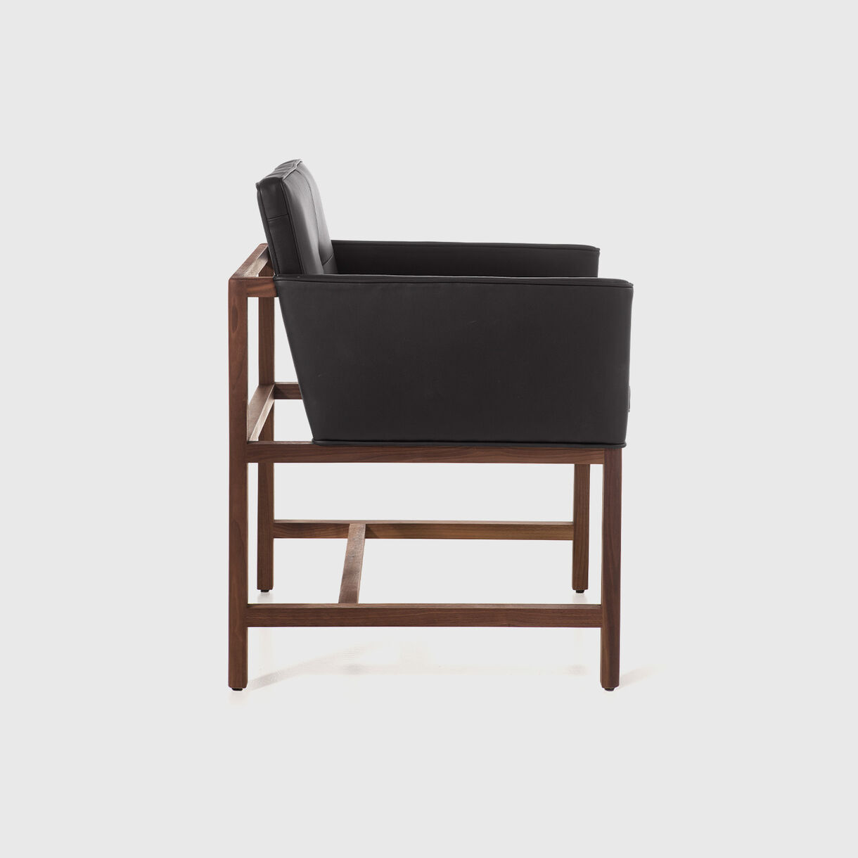 Wood Frame Armchair, Walnut (WN), Coach, Black (99999)