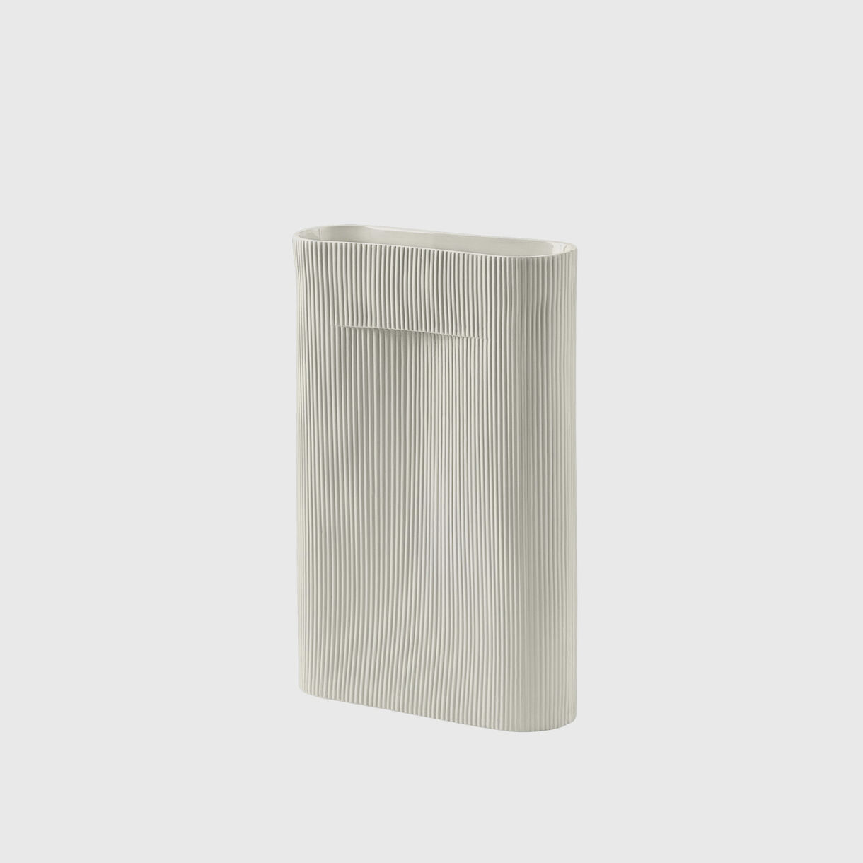 Ridge Vase, Large, Off-White