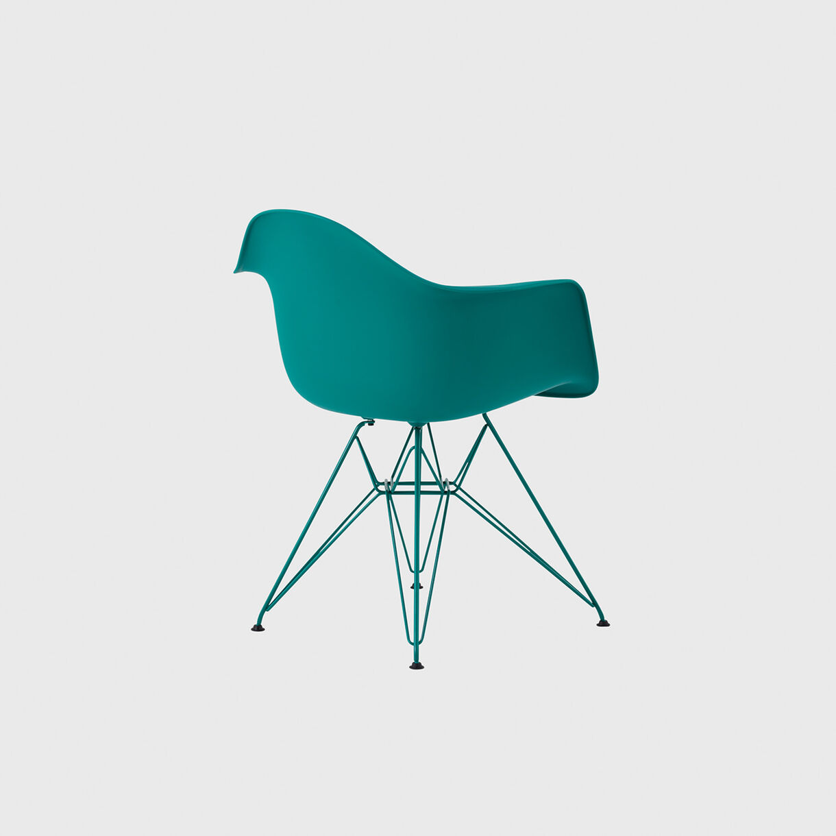 Eames Moulded Plastic Armchair, Wire Base, Mint Green