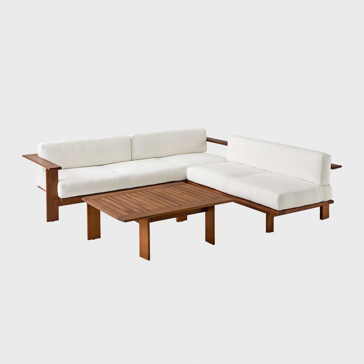 Rail Sofa with Coffee Table