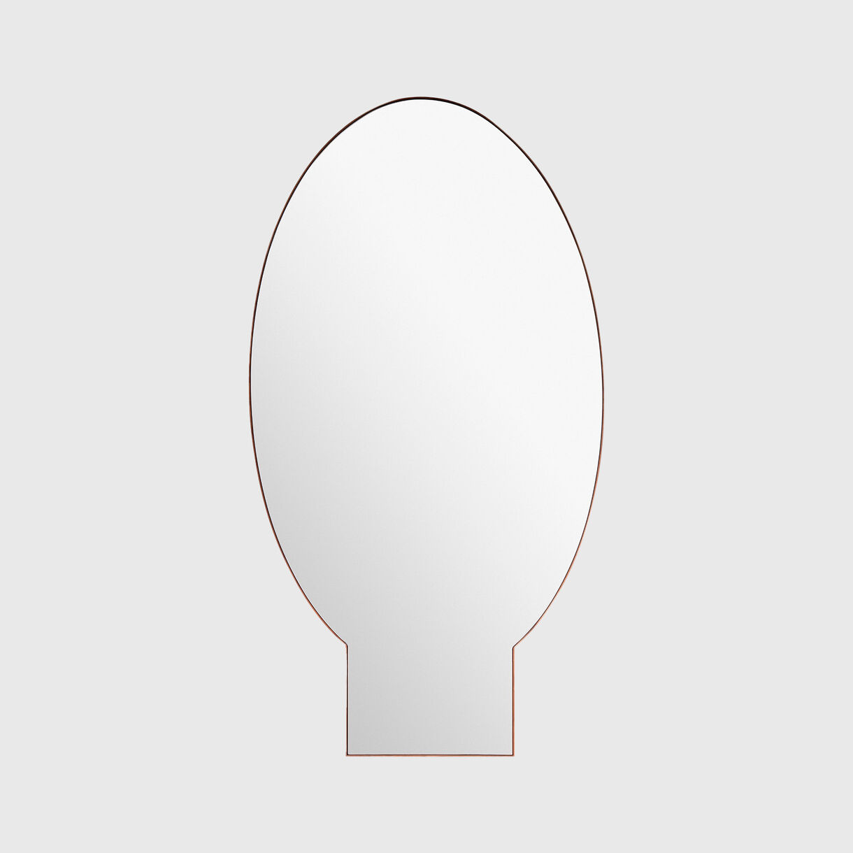 Moongate Mirror, Oval Clear Walnut