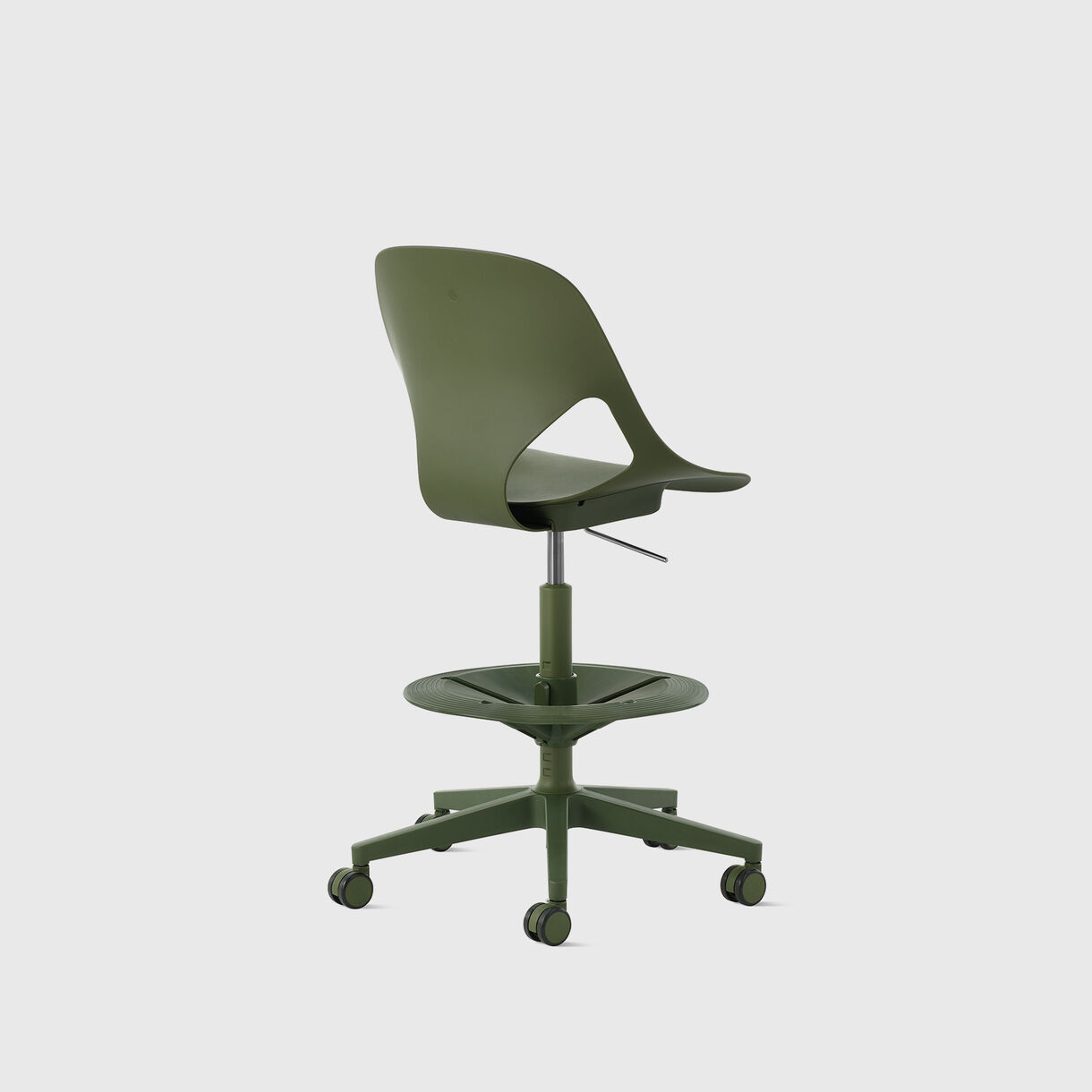 Zeph Multipurpose Stool, No Arms, Olive