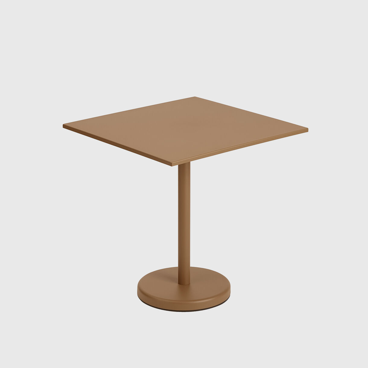 Linear Steel Cafe Table, Burnt Orange