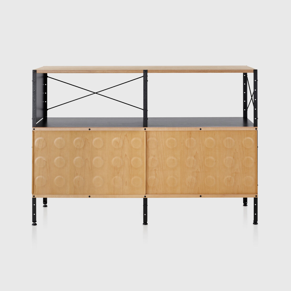 Eames Storage Unit, 2x2 with Doors, Multicolour & Black